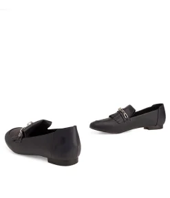 Classic Navy Faux Leather Fringe Loafer