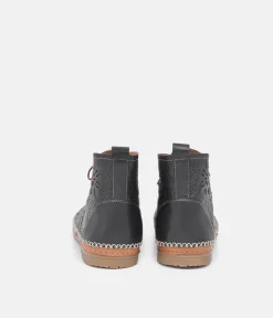 Comfortable Black Leather Booties