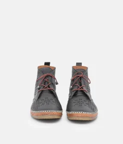 Comfortable Black Leather Booties