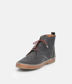 Comfortable Black Leather Booties