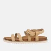 Comfortable Cork Strappy Beige Sandals