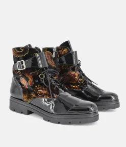 Dansi Beautiful Velvet Suede Combi Ankle Boots