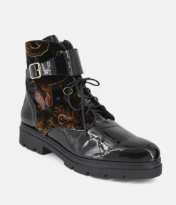 Dansi Beautiful Velvet Suede Combi Ankle Boots