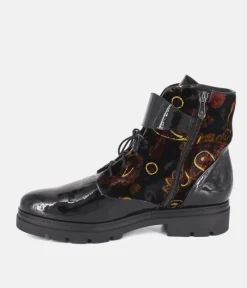 Dansi Beautiful Velvet Suede Combi Ankle Boots