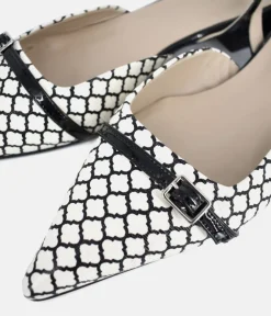 Dansi Chic Monochrome Low Block Heels