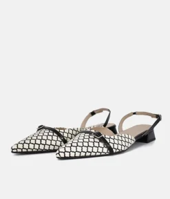 Dansi Chic Monochrome Low Block Heels