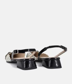 Dansi Chic Monochrome Low Block Heels