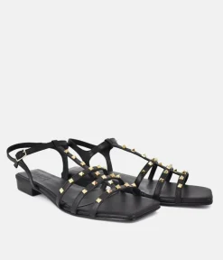 Dansi Chic Valentino Inspired Black Sandals