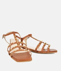 Dansi Chic Valentino Inspired Brown Sandals