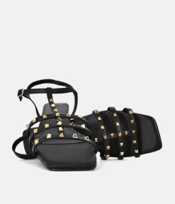 Dansi Chic Valentino Inspired Black Sandals