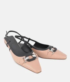 Dansi Elegant Beige Slingback Flats