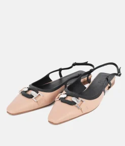 Dansi Elegant Beige Slingback Flats