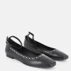 Dansi Fab Studded Ankle Strap Flats