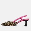 Dansi Gorgeous Leopard/Pink Slingback Heels
