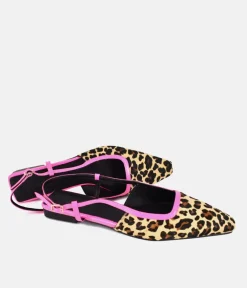 Dansi Gorgeous Leopard/Pink Slingback Flats