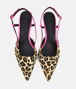 Dansi Gorgeous Leopard/Pink Slingback Heels
