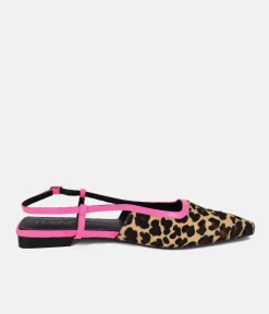 Dansi Gorgeous Leopard/Pink Slingback Flats