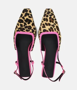 Dansi Gorgeous Leopard/Pink Slingback Flats