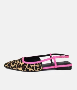 Dansi Gorgeous Leopard/Pink Slingback Flats