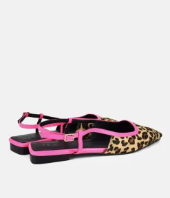 Dansi Gorgeous Leopard/Pink Slingback Flats