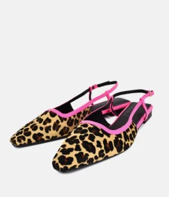 Dansi Gorgeous Leopard/Pink Slingback Flats