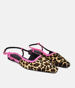 Dansi Gorgeous Leopard/Pink Slingback Flats