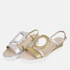 Dansi Gorgeous Silver/Gold Metallic Wedge Sandals