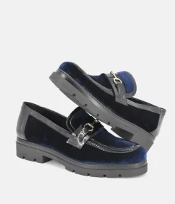 Dansi Luxurious Royal Blue Suede Loafers