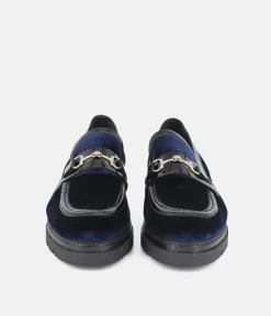 Dansi Luxurious Royal Blue Suede Loafers