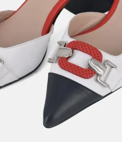 Dansi Nautical Inspired Ankle Strap Block Heels