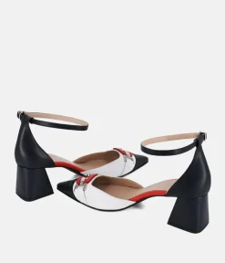 Dansi Nautical Inspired Ankle Strap Block Heels