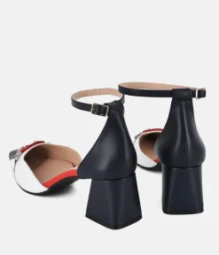 Dansi Nautical Inspired Ankle Strap Block Heels