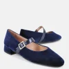 Dansi Plush Royal Blue Mary Jane Flats
