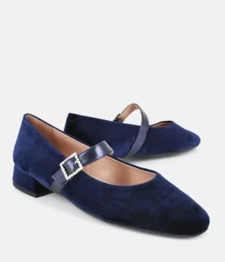 Dansi Plush Royal Blue Mary Jane Flats