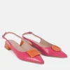 Dansi Pretty Pink/Orange Slingback Flats