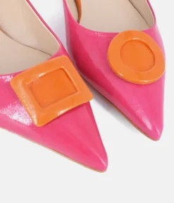 Dansi Pretty Pink/Orange Slingback Flats
