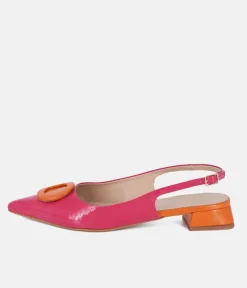Dansi Pretty Pink/Orange Slingback Flats