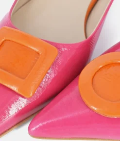 Dansi Pretty Pink/Orange Slingback Flats