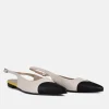 Dansi Striking Cream/Black Slingback Flats