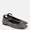 Dansi Striking Leopard Ankle Tie Flats