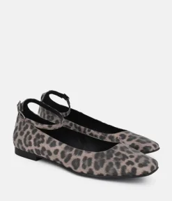 Dansi Striking Leopard Ankle Tie Flats