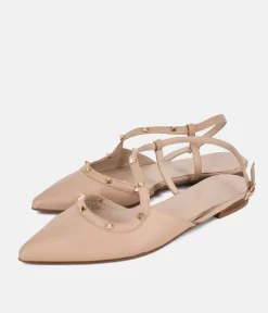 Dansi Valentino Inspired Studded Strappy Flats