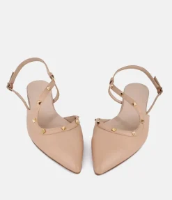 Dansi Valentino Inspired Studded Strappy Flats