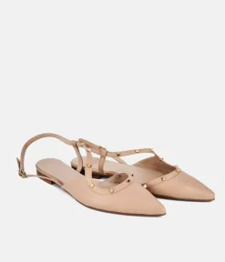 Dansi Valentino Inspired Studded Strappy Flats