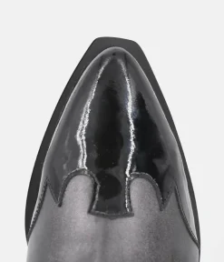 Dansi Western Inspired Black Suede Long Boots