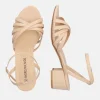 Dressy Beige Ankle Strap Sandals