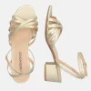 Dressy Gold Ankle Strap Sandals