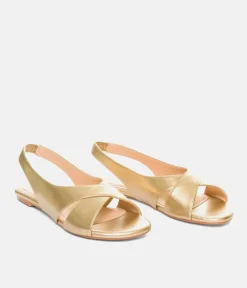Dressy Gold Slingback Flats