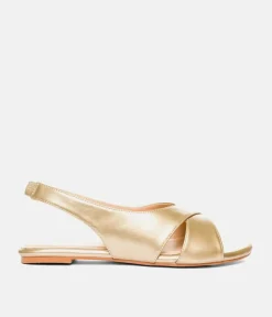 Dressy Gold Slingback Flats