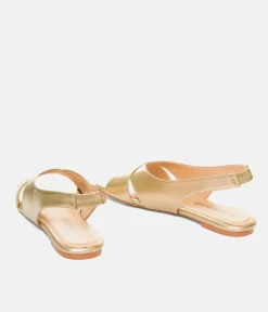 Dressy Gold Slingback Flats